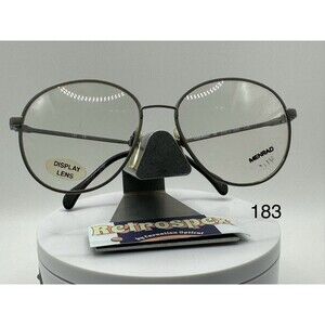True Vintage Eyeglasses NOS Round Metal Original Demo Lens Menrad 278 Matte Grey